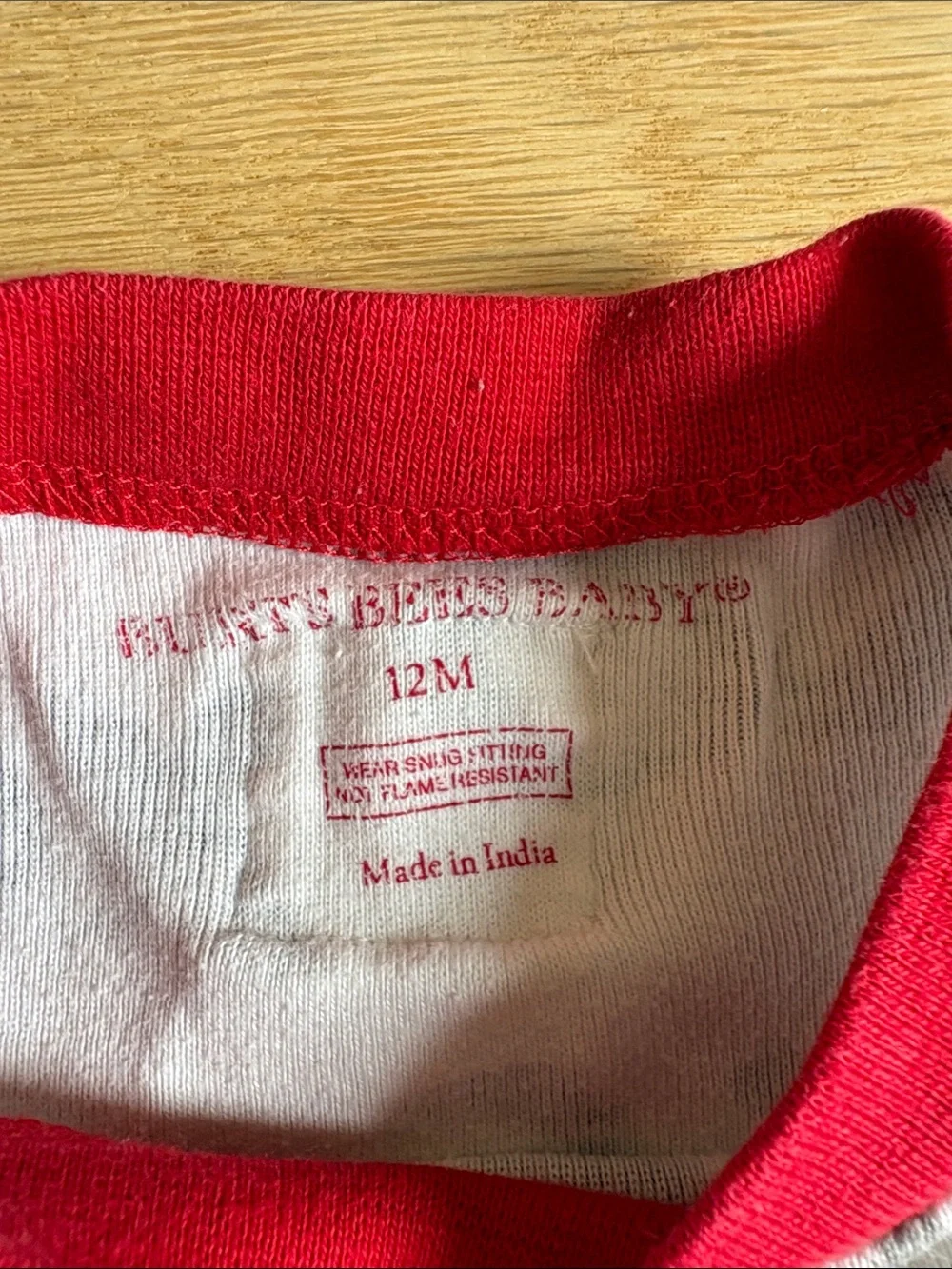 BURTS BEES | White XO Print Two-Piece with Red Trim, Valentines Pajamas